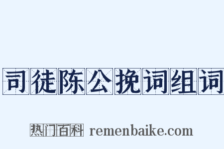司徒陈公挽词组词是什么意思的图片